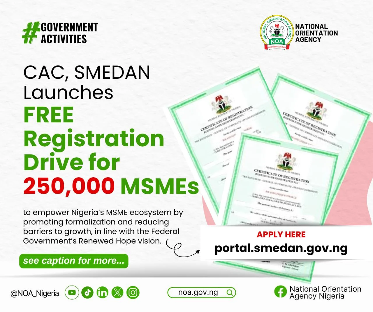 MSMES to Benefit from SMEDAN
